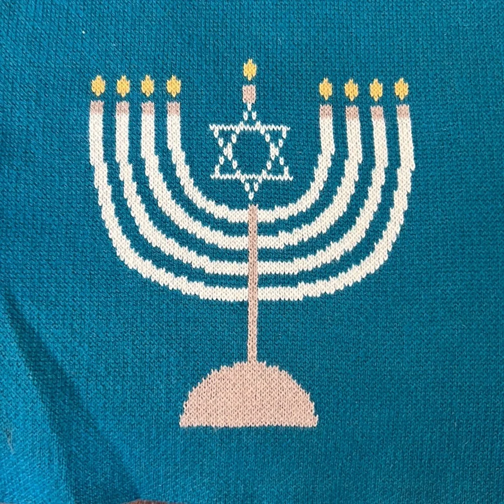 NWT Hanukkah/menorah baby blanket and bib